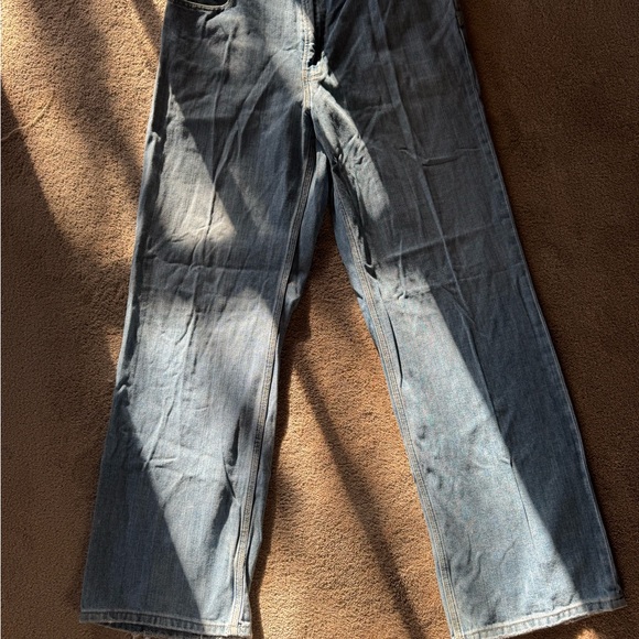 Y2K Wide Leg Blue Men's Jeans 11” Leg Opening Size 34